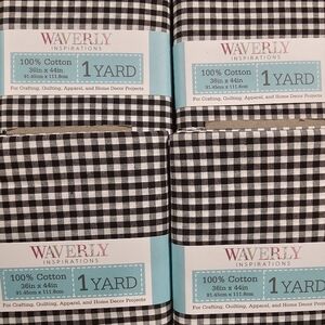 Four 1 yard pre-cut 100% Cotton Fabric Onyx plaid